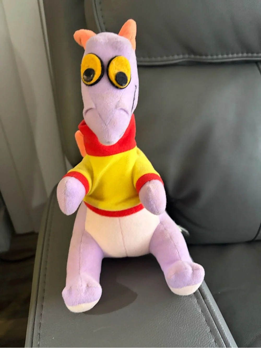 Vintage 1982 Disney FIGMENT Plush Stuffed Animal Purple Dragon